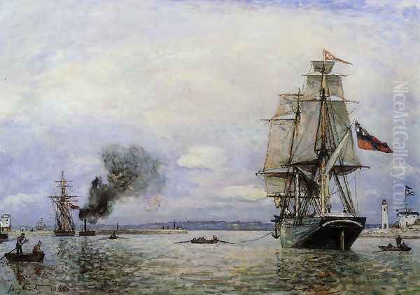 Leaving The Port Of Honfleur - view 1