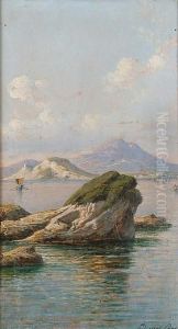 View Of The Bay Of Naples by Giuseppe Carelli