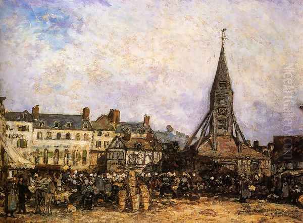 The Market At Sainte Catherine Honfleur - view 1