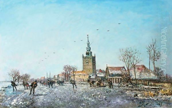 The Skaters at Overschie, 1867 - view 1