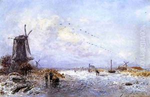 Winter Scene by Johan Barthold Jongkind