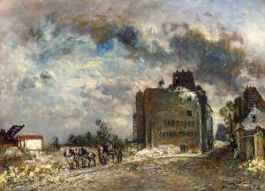 Demolition of the Rue des Franes-Bourgeois by Johan Barthold Jongkind
