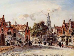 Rue De Village Hollande by Johan Barthold Jongkind