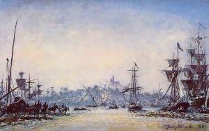 The Port of Marseille by Johan Barthold Jongkind