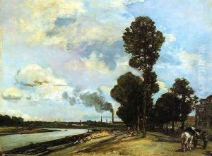 The Saine at Saint-Denis by Johan Barthold Jongkind