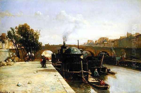 The Seine at Pont Marie, Paris, 1851 - view 1