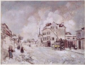 View of Faubourg Saint-Jacques by Johan Barthold Jongkind