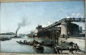 View of Paris, the Seine or l'Estacade, 1853 by Johan Barthold Jongkind