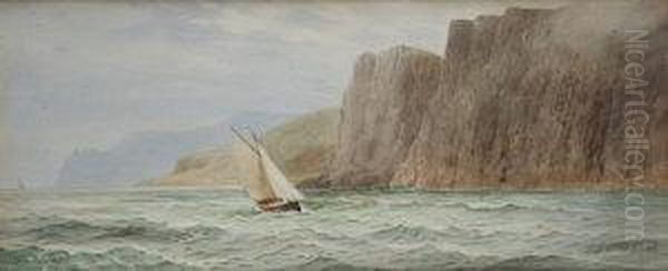 Sailing Boat Off The Gobbins, Black Head - view 1