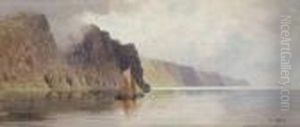 A Calm Day Off The Gobbins by Joseph Carey Carey