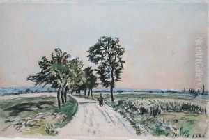 The Cote St. Andre to Grand Lemps Road, 1880 by Johan Barthold Jongkind