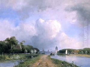 View of the Vliet near Delft, 1844