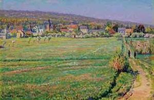 Vue De Village by Gustave Cariot