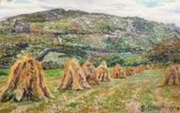 Landscape With Haystacks, Moissoon,france - view 1