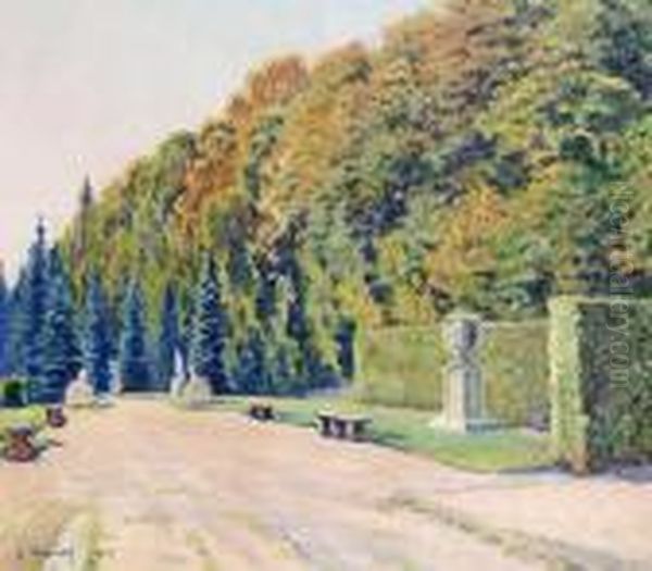 Pathway With Sculptures And Urn - view 1