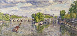 Le Pont Neuf A Paris (juillet Nuageux No. 2) by Gustave Cariot