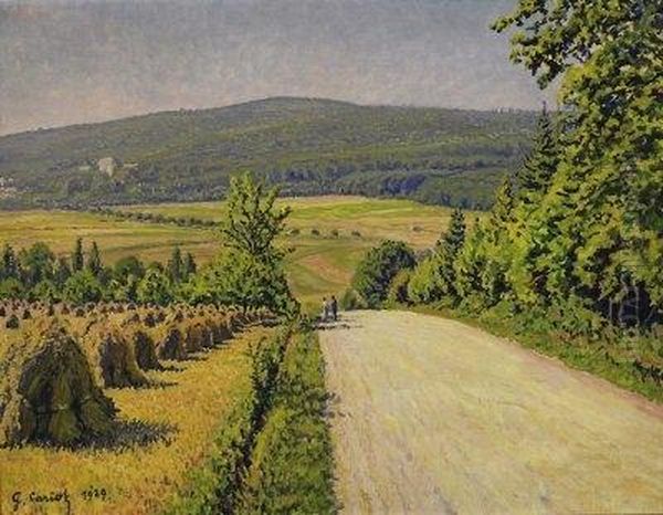Summerday In The Country. Signed And Dated Lower Left: G. Cariot 1929 - view 1