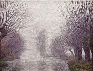 Les Saules Mauves A La Bief Du Moulin by Gustave Cariot