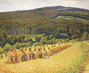 Les Meules Dans Les Champs by Gustave Cariot