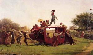 The Old Stage Coach by Eastman Johnson