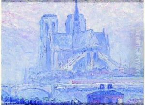 Paris, Notre-dame, Vue Du Port Aux Vins, Matin Brouillard, 8 H, Automne