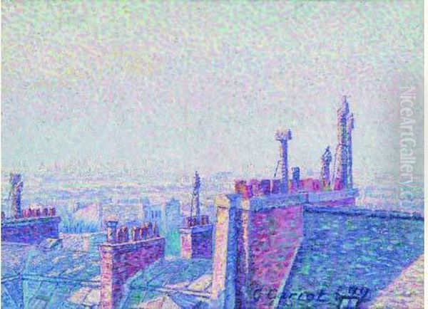 Les Toits De Paris En Fin De Journee - view 1