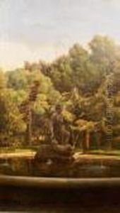 Fontana Di Villa Borghese by Onorato Carlandi