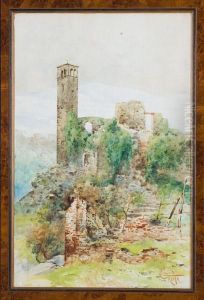 Paesaggio Con Torre E Rovine