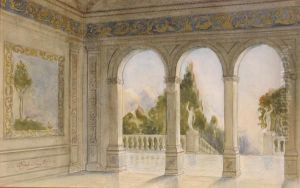 Interno Di Villa by Onorato Carlandi