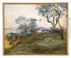 Paesaggio Con Lago by Onorato Carlandi