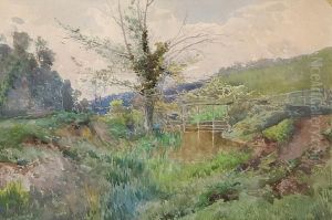Wooded Landscape With Bridge Wooded Landscape With Bridge