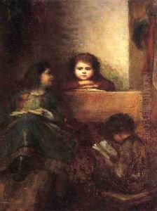 Children Reading by Eastman Johnson