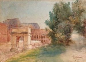 Il Colosseo E L'arco Di Tito by Onorato Carlandi