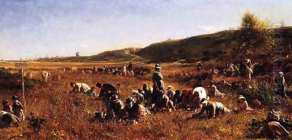The Cranberry Harvest, Island of Nantucket by Eastman Johnson