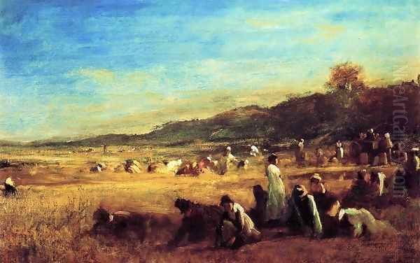 Study for 'The Cranberry Harvest, Island of Nantucket' - view 1