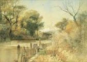 Roma, Torrente Tra Gli Alberi by Onorato Carlandi