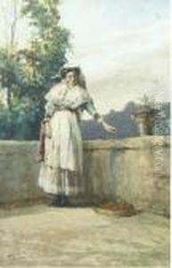 The Orange Picker And A Neapolitan Peasantwoman