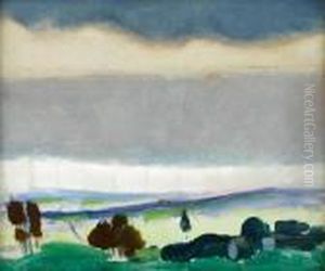 Landscape, Stormy Sky by Arthur Beecher Carles