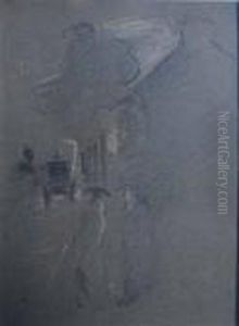 Street Scene With Figures by Arthur Beecher Carles