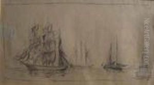 Ships In Harbor, No. 51 Sketchbook by Arthur Beecher Carles