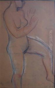 Standing Nude, No. 73 Sketchbook by Arthur Beecher Carles