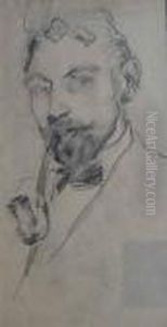 Self-portrait With Pipe by Arthur Beecher Carles
