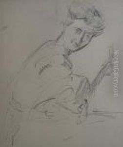 Women With Guitar by Arthur Beecher Carles