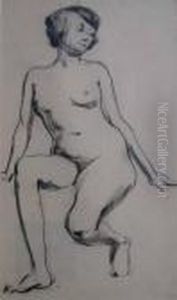 Posing Nude by Arthur Beecher Carles