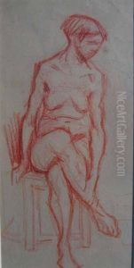 Seated Figure by Arthur Beecher Carles