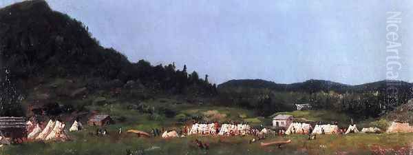 Camp Scene at Grand Portage - view 1