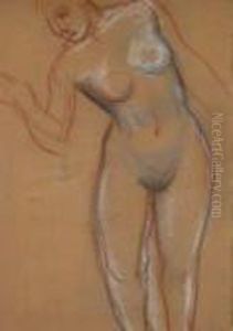 Standing Nude, #172 From Sketchbook by Arthur Beecher Carles