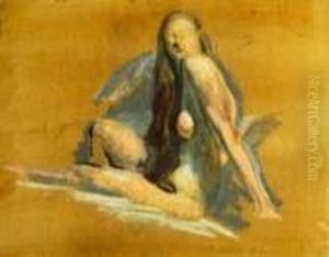 Seated Nude With Fallen Hair by Arthur Beecher Carles