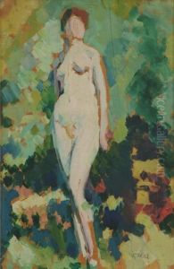 Standing Female Nude by Arthur Beecher Carles