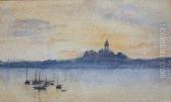 Harbor Scene Sunset - view 1